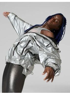 Adidas by Stella McCartney silver windbreaker